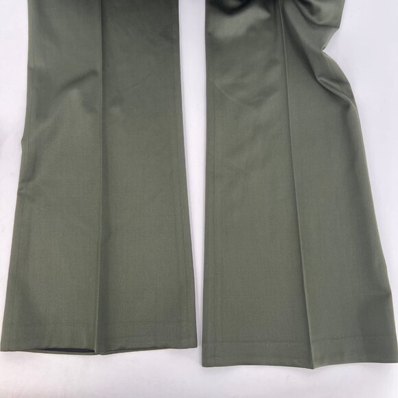 St. John Green Stretch Wool Straight Trousers | Size 14 - Picture 5 of 9